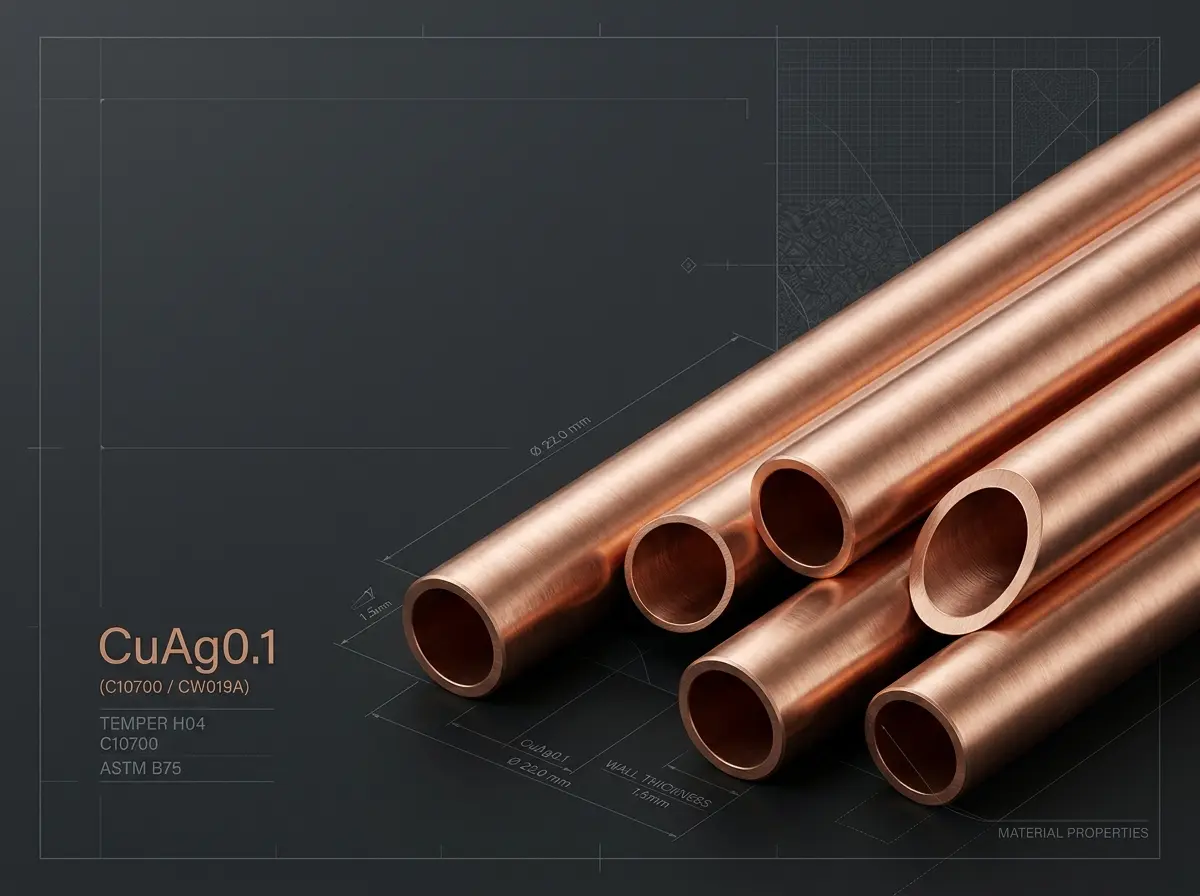 CuAg0.1 Copper Tube (C10700 / CW019A): Properties, Temper & Applications