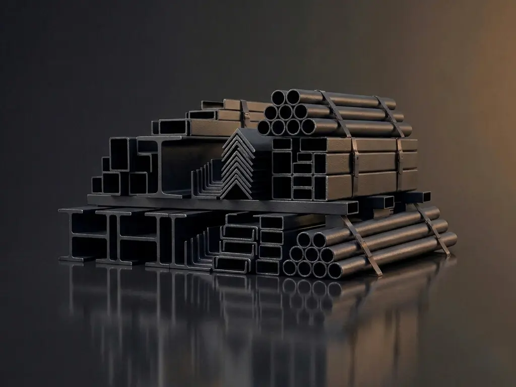 Black Coated Structural Steel Profile